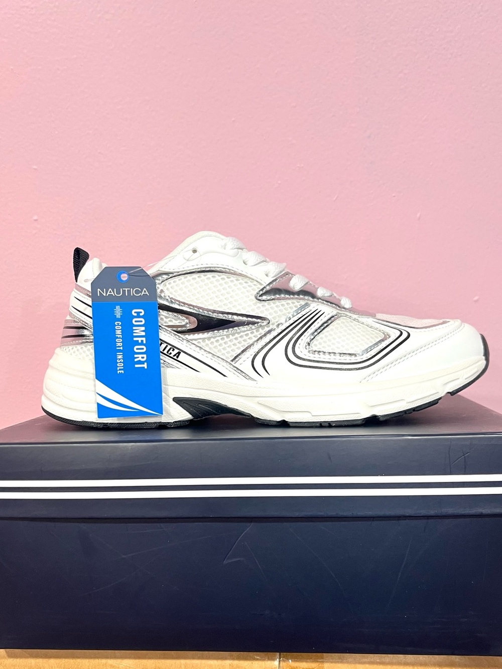 Nautica Women’s White and Black Athletic Sneakers